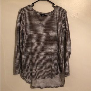 Target Gray and White Striped Long Sleeve